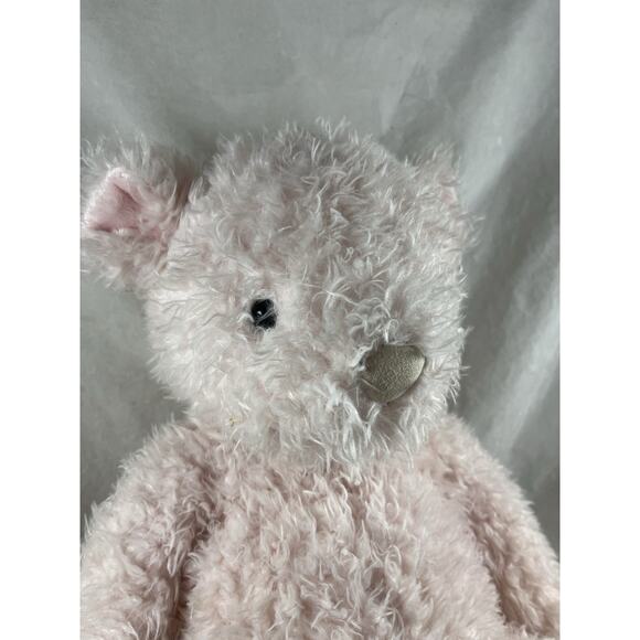Jellycat Baby London Whisper Pink Bear Angora Plush Stuffed Animal Retired Rare - Picture 2 of 12
